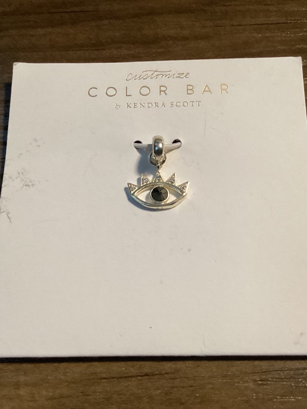 Kendra Scott Color Bar Evil Eye Charm Gold New